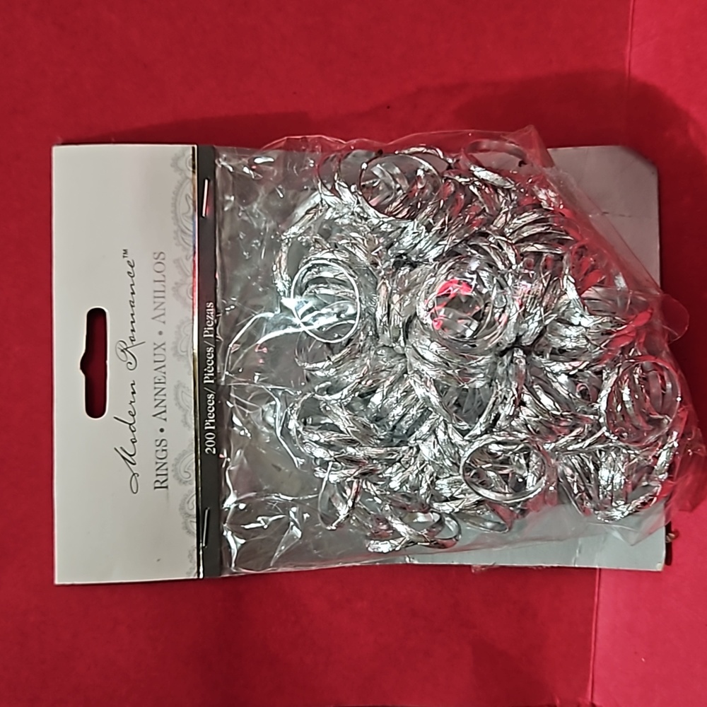 Stunning Silver Metal Wedding Bands - 0.75" (288 Pc) - Rings for DIY Decor and S